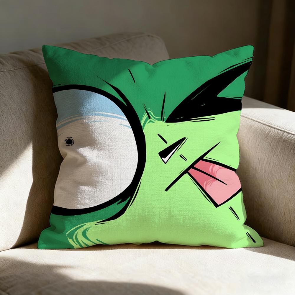 IInvader Zim Game Pillow Case Pillowcase Doublesided Printed Sofa Cushion Bedroom Headboard Pillow