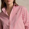 Polo Ralph Lauren FW24 Striped Pony Embroidered Loose Fit Button-Up Long Sleeve Shirt Women Shirts Pink WMPOSHTNDN20256-100