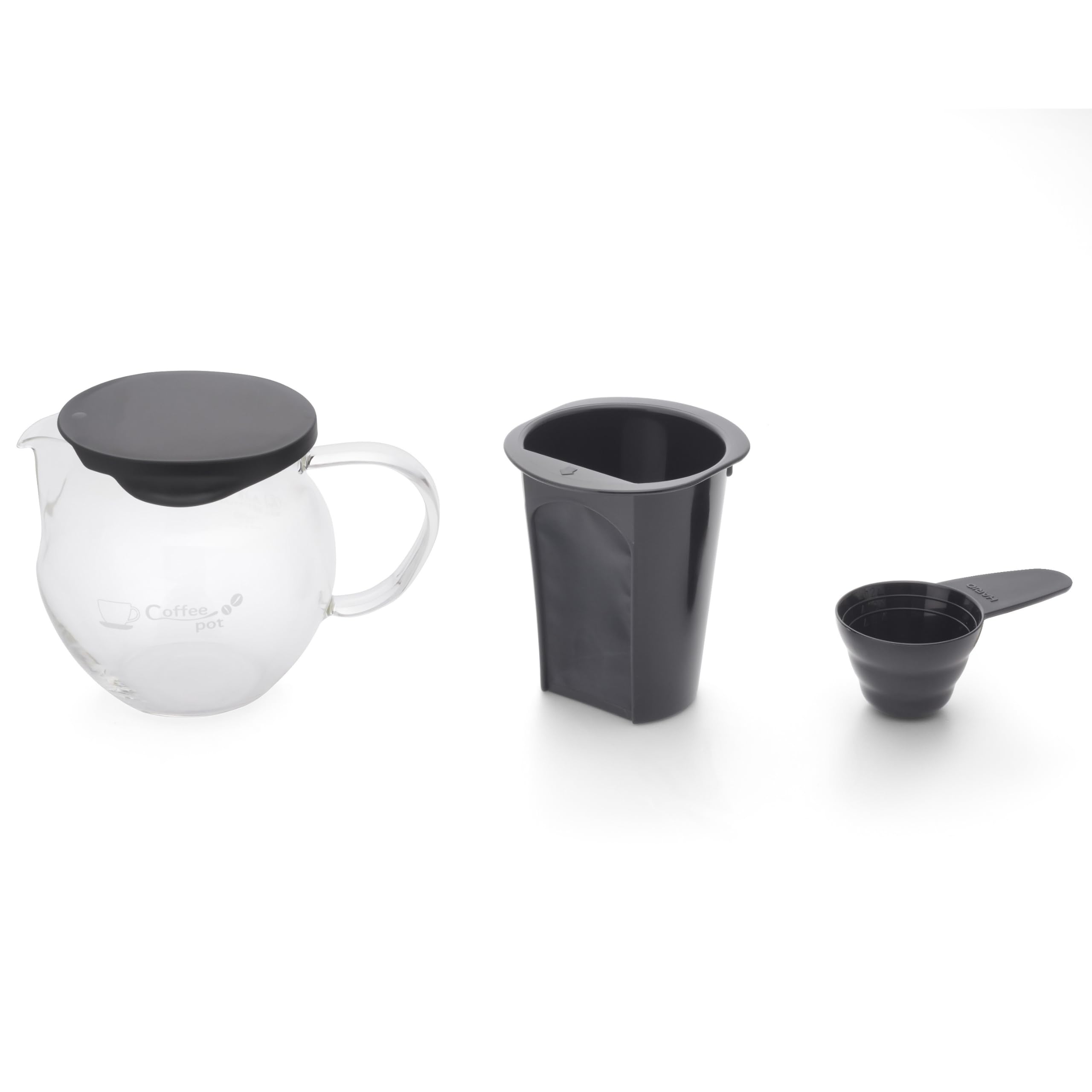 

Seito Hario Coffee Pot, Heat-Resistant Glass, Immersion Style, Mesh Strainer Coffee Pot (JIN)