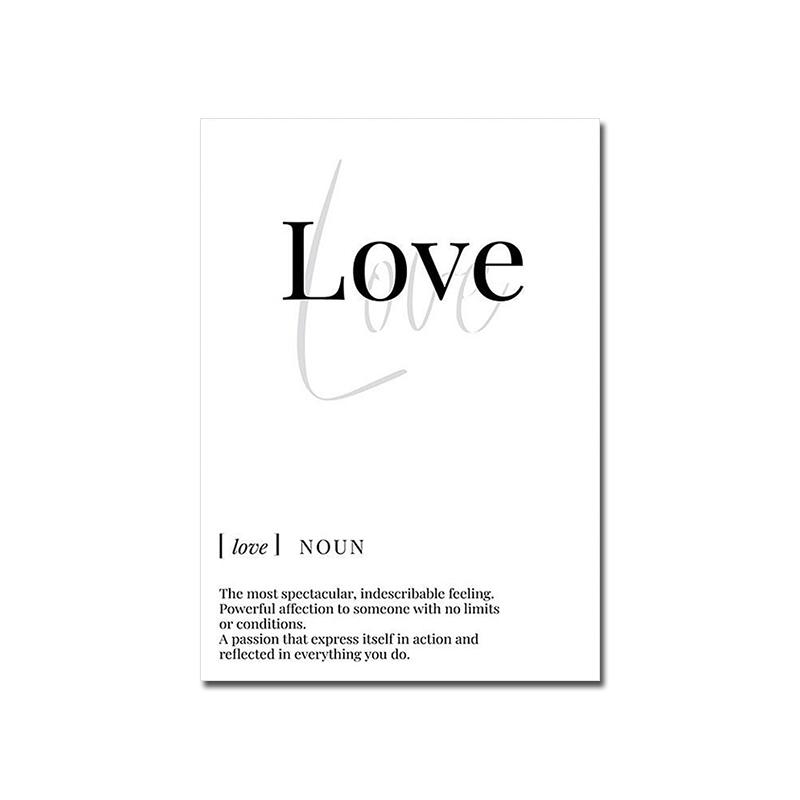 

Family Word Art Poster Black White Love Print Minimalist Canvas Painting Modern Housewarming Wall Picture Living Room Home Decor 21cm×30cm NoFrame