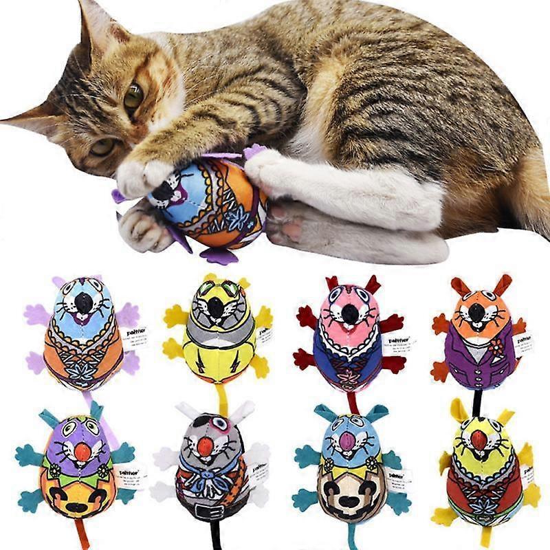 1pcs Pet Cat Toy Natural Catnip Pet Cat Matatabi Bell Sound Cat Toys Interactive Mouse Shaped Cat Supplies Cats Accessories Dog Supplies