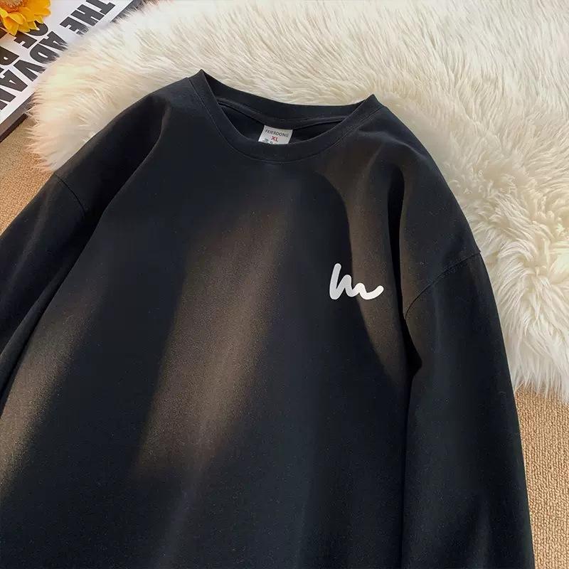 

Тяжелая футболка с длинными рукавами, мужская новая модная брендовая рубашка с внутренней нижней частью, верхняя одежда в стиле ретро для пар 3XL