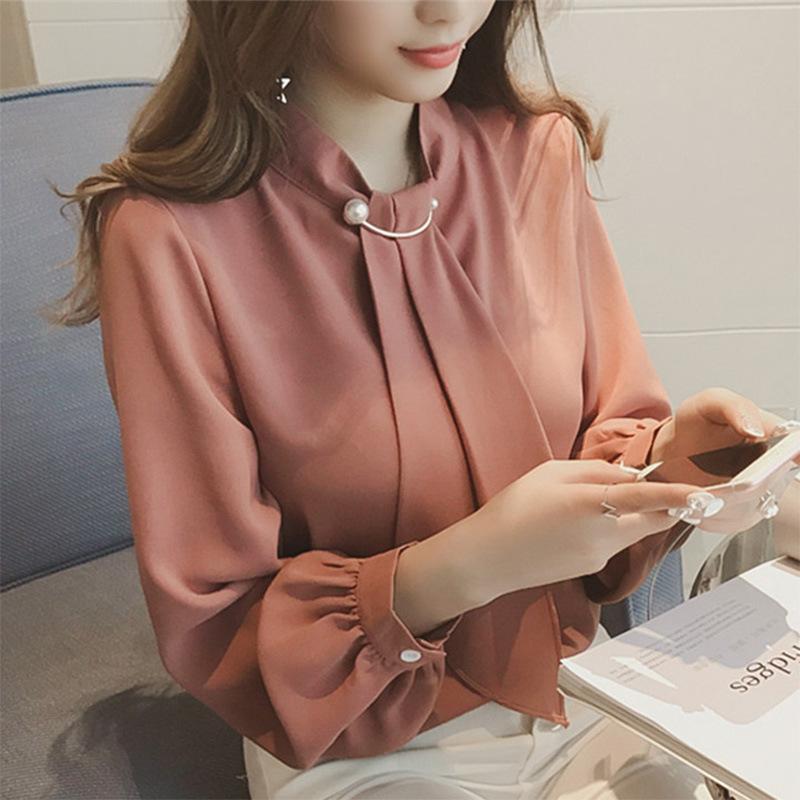 

Summer fashion new chiffon lantern sleeve pullover shirt women XXL