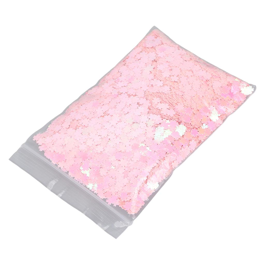 Nail Art Glitter Flakes Cherry Shape Sparkling Manicure Decoration Sequins for Nail Shop Pink 50g