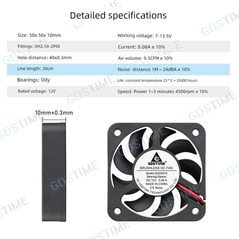 

Original 12V 34 5 6 7 8 9 12 14cm Chassis Cabinet Inverter Printer Monitoring Cooling Fan 12v 5010