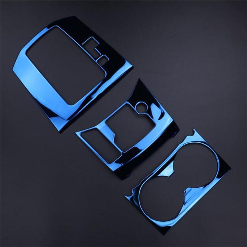 

Cotochsun Car-Styling Gearbox Vol Knob cup holder Frame Cover trim Decoration Case For Mazda CX-5 CX5 2017- auto Accessories Blue 3pcs