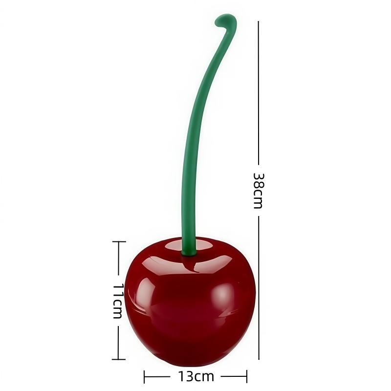 1pc Red Toilet Brush Creative Lovely Cherry Shape Lavatory Toilet Brush Holder Toilet Holder Bathroom Accessories