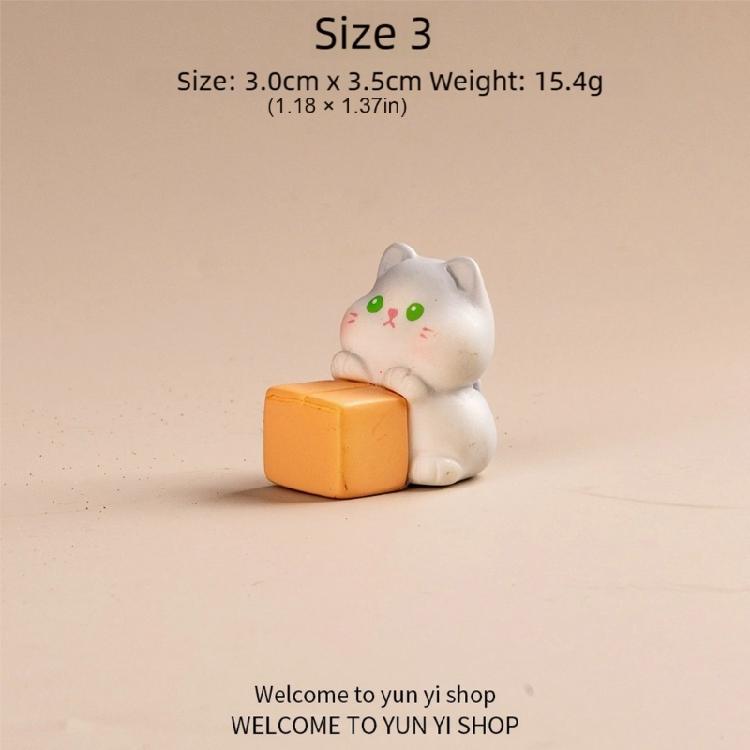 Charming Cartoon Cats Auto Decors Resin Sturdy Base Decorative Resin Cats Sculpture for Vehicle Dashboard Or Work space