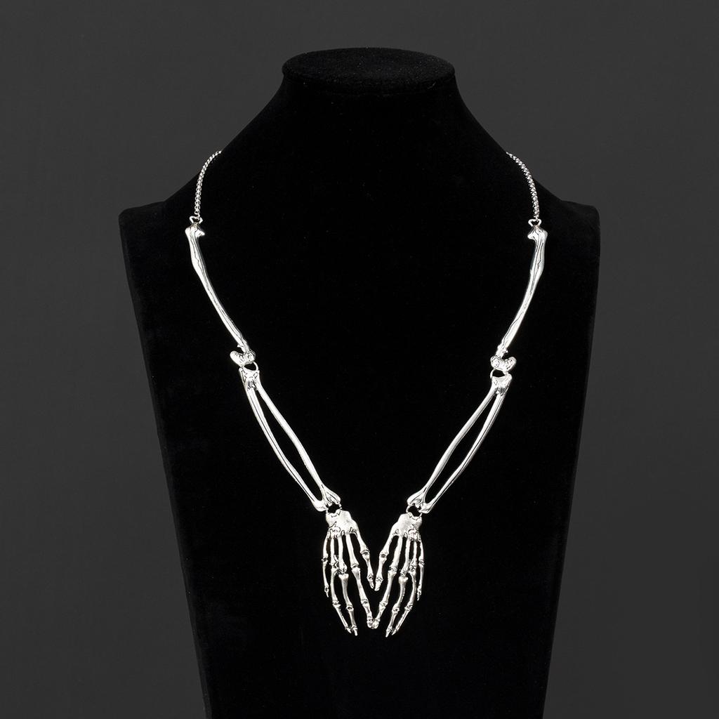 Halloween, Metal Skull, Ghost Festival, Claw Necklace, Accessories, Festival Party Dress Up, Cosplay Props, Party Decoration Accessories