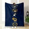 Milwaukee Brewers Logo Design Blanket Patterned blanket, flannel, suitable for all seasons, home decor, warm and cozy
