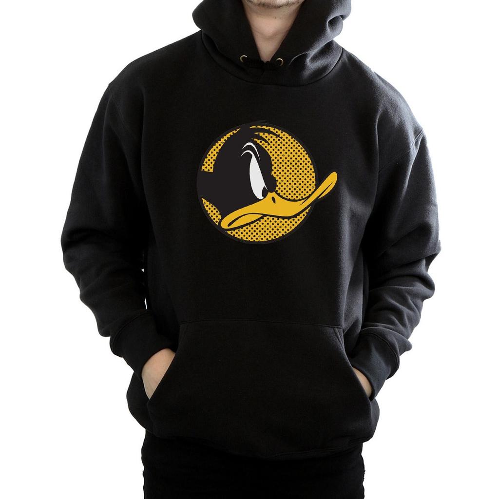 Looney Tunes Mens Daffy Duck Dotted Profile Hoodie