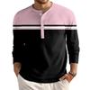 Men's Loose Casual Button Down Collar Long Sleeve Top