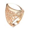 New Design  Rose Gold Glossy Rings Christmas Gift Fashion Rhombus Hollow Flower Women Jewelry Ethnic Wedding Ring
