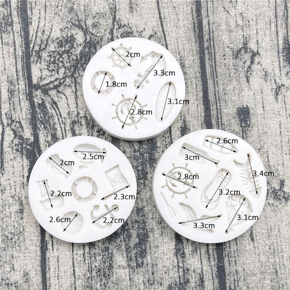 

Anchor Seagull Rudder Life Buoy Ocean Silicone Sugarcraft Mold Chocolate Cupcake Baking Mould Fondant Cake Decorating Tools