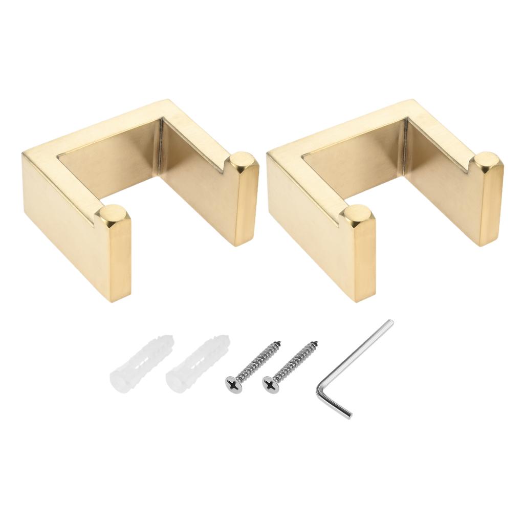 2 Stück Badehandtuchhaken 304 Edelstahl Robenhaken Quadratischer Haken Strapazierfähiger Wandmontierter Kleiderhaken für Badezimmer Küche Büro