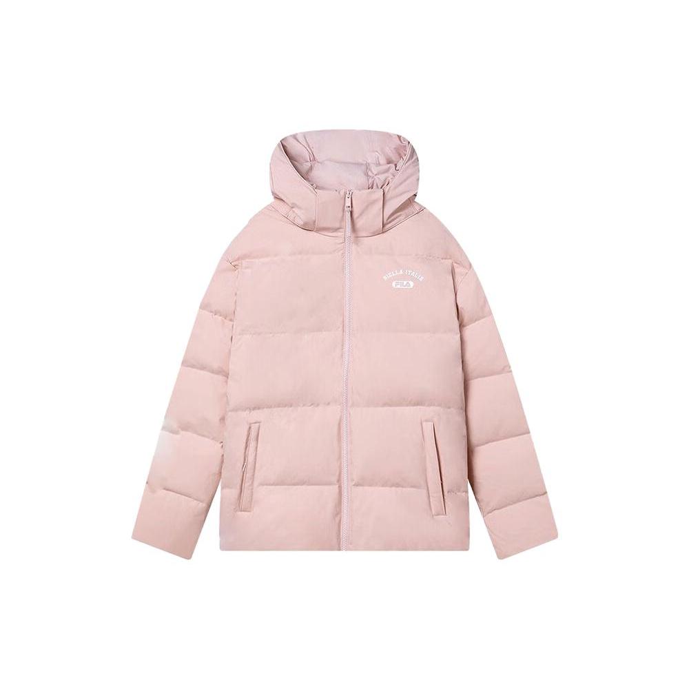 New FILA Down Jackets Unisex Leather Mud Pink F11U349901F-PK