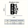 Individuelles Metall-Adressschild mit Blumenmuster, Personalisierte Outdoor-Gartennummernschild, Wetterbeständig Pulverbeschichtet