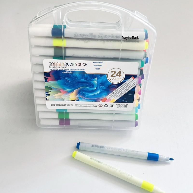 Acrylic Markers: 12, 48, 60, 80 Water-Based Colors for Student Art, Anime, Hand-Painting, Coloring, and Doodling.