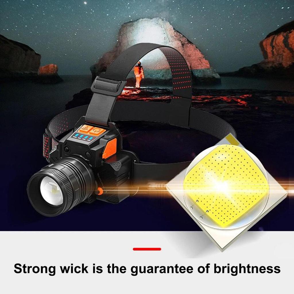 Head Light USB Charging Head Light Waterproof Motion Sensor Flashlight Safety Supplies For Outdoor Hiking Hunting Automotive