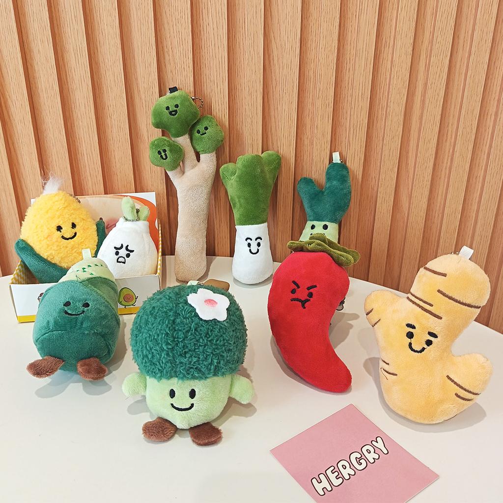 Creative Coriander Plush Pendant Three Funny Expressions Small Coriander Backpack Hanging Ornament Happy Coriander Keychain Gift