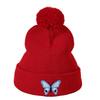 In Herfst En Winter, Gebreide Mutsen Met Vlinderafdruk, Truien En Hotselling Wolmutsen Voor Reizen En Warm Blijven