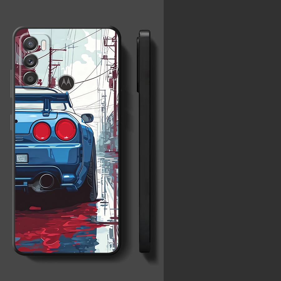 Case for Motorola Moto G71 G32 G22 Edge40 Edge 20 Pro 30 Lite G53 G30 G50 G51 G73 G60s G52 Phone Cover JDM Sport Car