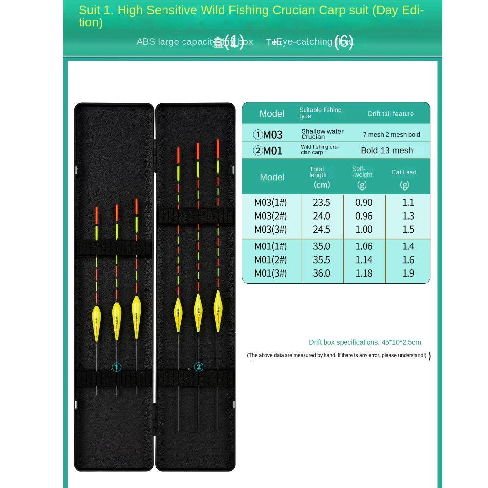 

6pcs Eye-catching Triangle Tail Rocky Fishing Lure Float Indicator Fishing Floats Fishing 6pcs Daytime Float set1