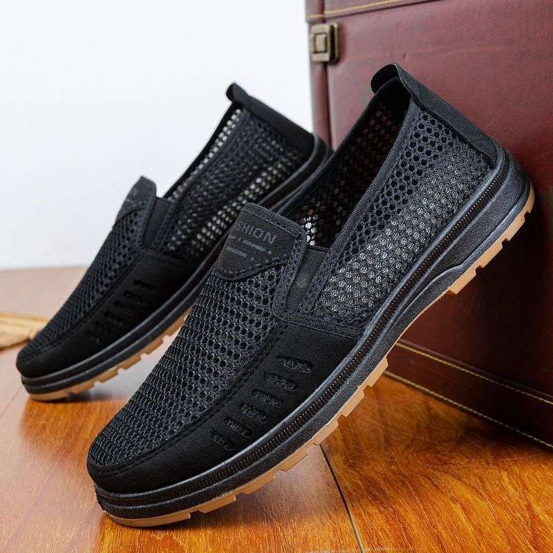 Summer Cloth Shoes for Men, Breathable, Casual, Soft-soled, Middle-aged and Elderly, Deodorizing, Slip-on Sandals