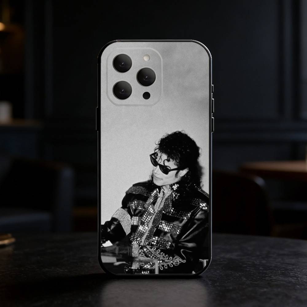 Michael Jackson Phone Case For iPhone 17,16,15,14,13,12,11 Plus,Pro,Max,Mini Silicone black Soft Cover