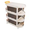 Rolling Utility Cart Multi Tier Large Capacity Easy To Install Multifunction Rolling Storage