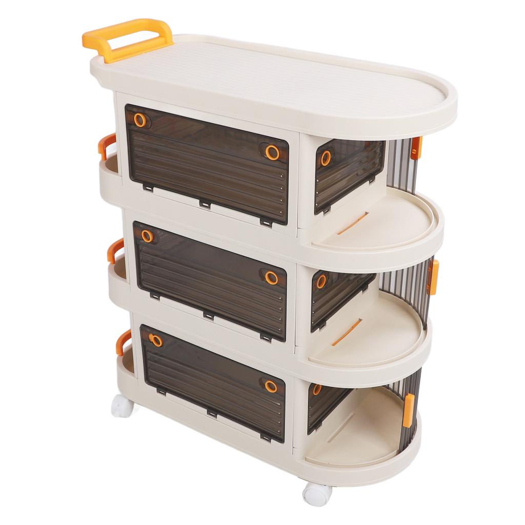 Rolling Utility Cart Multi Tier Large Capacity Easy To Install Multifunction Rolling Storage