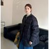Winter 2025 New Fashion Versatile Crew Neck Down Cotton Jacket Thickened Medium and Long Warm Women's Jacket