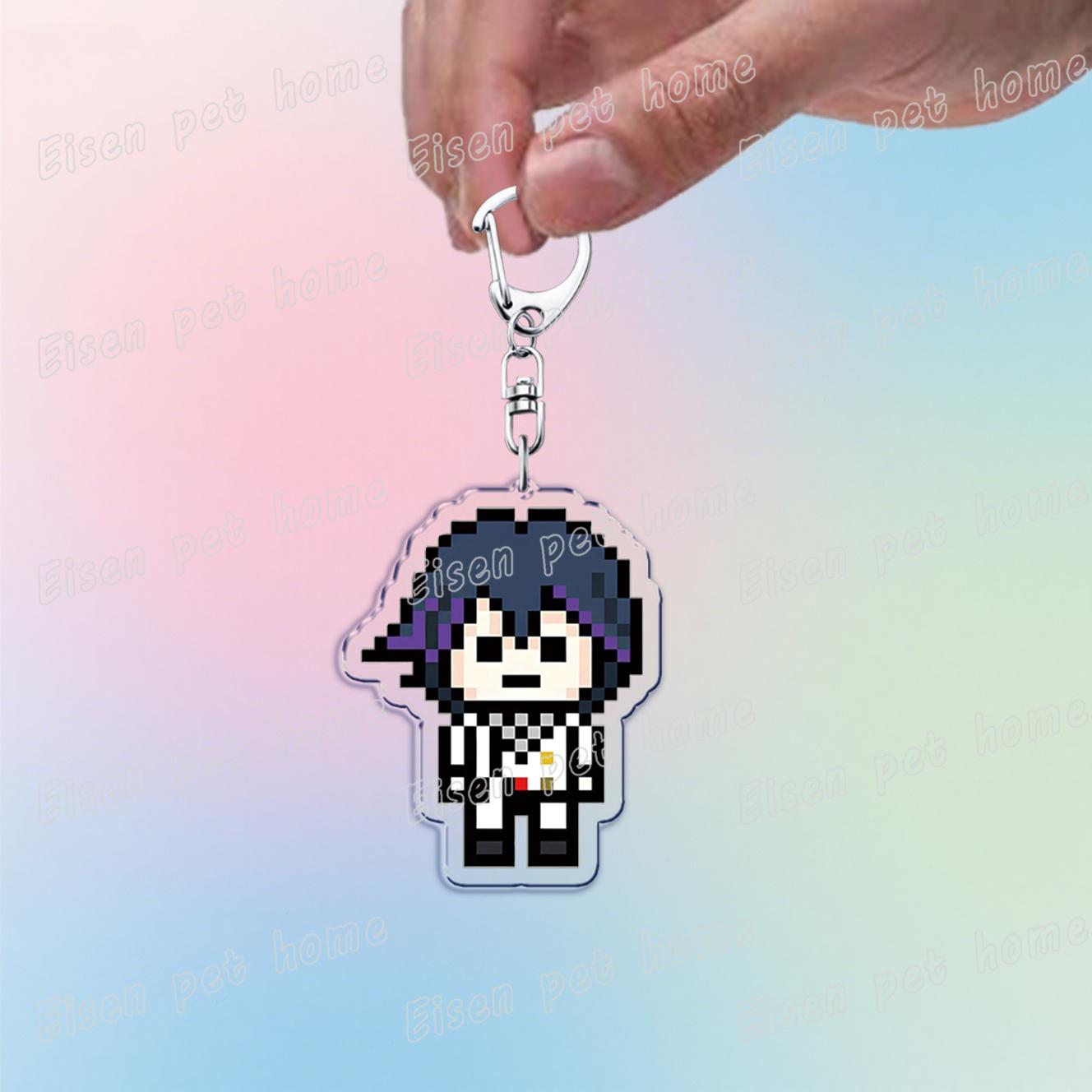 

Fashion Game Animal Chibi Keychains for Accessories Bag Charm Pixel Art Keyrings Jewelry Fans Friends Gifts