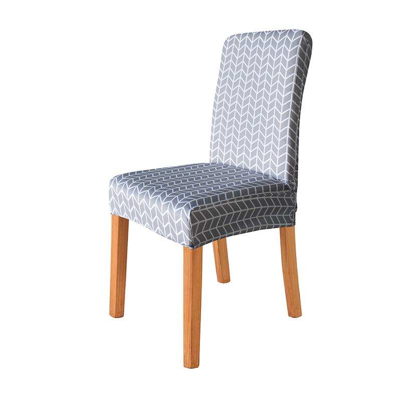 Cover For A Chair, Gray Herringbone Pattern