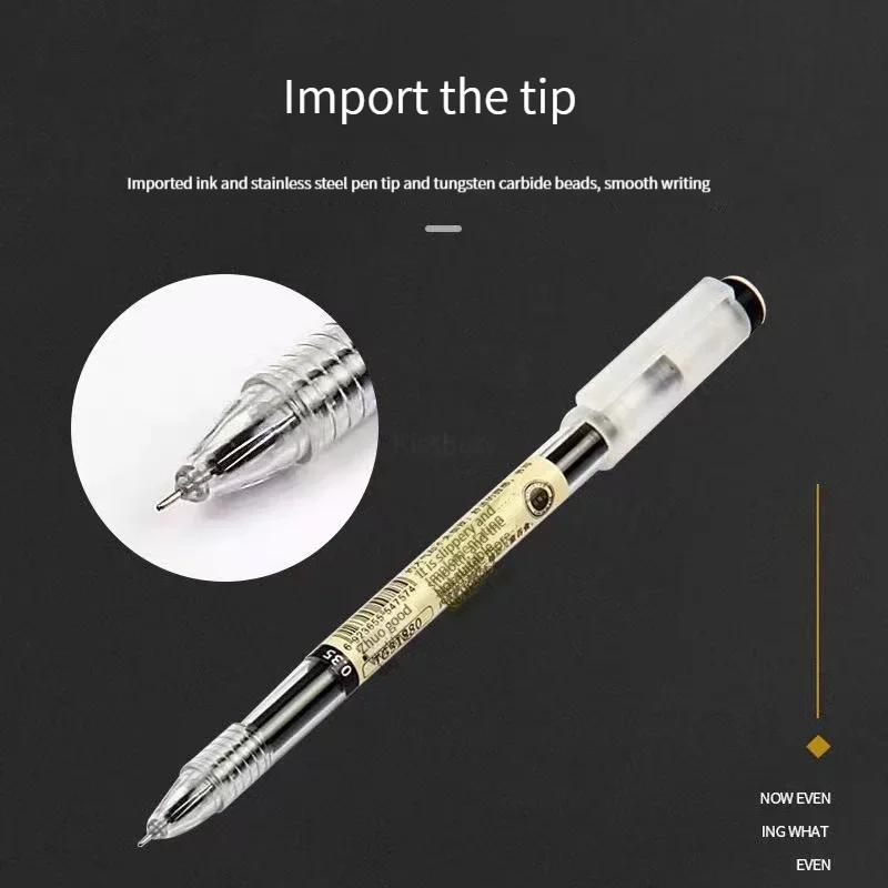 54pcs/set 0.35mm Gel Pens Office School Exam Sign Ballpoint Pen Blue Red Black Ink Replaceable Pen Refill Rods Kawaii Stationery