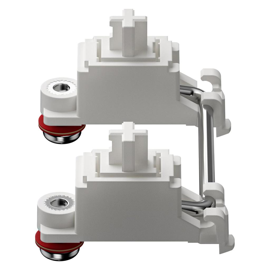 GATERON Screw-in Stabilizer 60% Mechanical Keyboard Satellite Switches 7U, 6.25U, 2U (White)