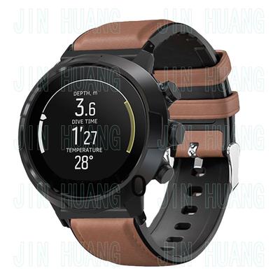 24mm Armband für Suunto 7 9 baro D5 Leder Silikon Uhrenarmband für Spartan Sport Wrist HR baro/Traverse Alpha Ersatz Armband Gürtel