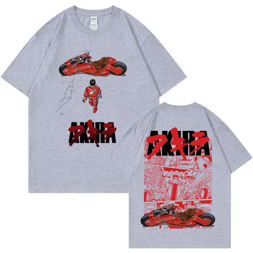 Japanese Scifi Cartoon Movie Anime Shotaro Kaneda Pattern Tshirt Mens and Womens Hiphop Retro Oversized Tshirt