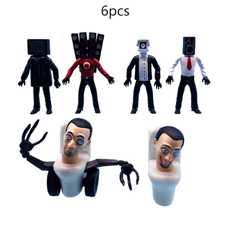 

ПВХ Фигурка Скибиди Туалет Украшение для Стола Модель Телевизионщика Игрушка Подарок для Игры Фанатам Style A