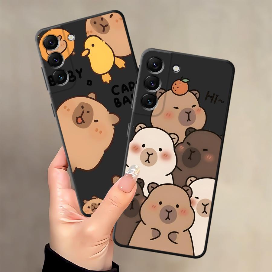 Cute Capybara Phone Cover Case for Samsung Galaxy A55 A57 A06 A37 A12 A53 A73 A05 A52 A23 A25 A51 A70 A15 A13 A16 A41 A50 A36