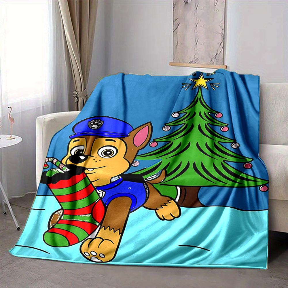 1Pc Christmas Chase Blanket Soft And Comfortable Casual Warm Camping Travel Christmas Halloween Gift M91762