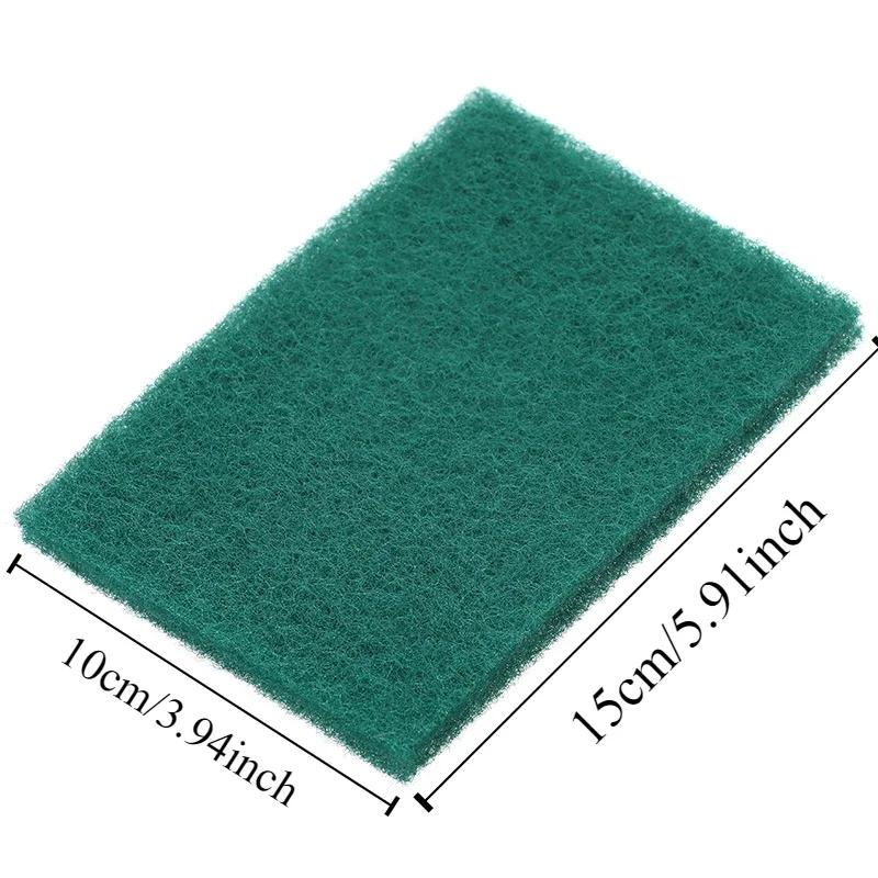 Green Cleaning Cloths Scrub Pads Sponge Household Kitchen Scrubbing Pad Scratch Free Reusable Dishwashing Cleaning Cloth Cheap