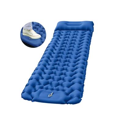 40D Nylon Waterproof Ultralight Summer Air Mattress with Built-in Pump Compact Foldable Sleeping Pad for Hiking Camping