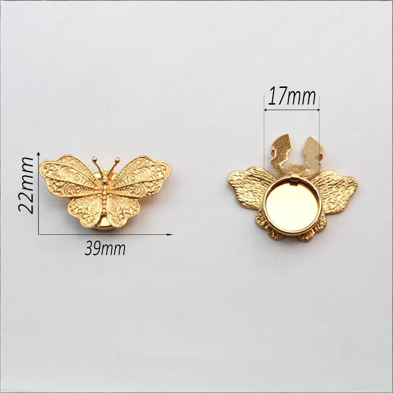 Butterfly Metal Shirt Cufflinks, Rhinestone Embellishments For Cuffs And Collar, And Rhinestone Button Covers