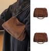 Casual Large-capacity Suede Underarm Bag for Women, New Vintage Fashion Versatile Chain Single Shoulder Bag, Commuter Tote Bag