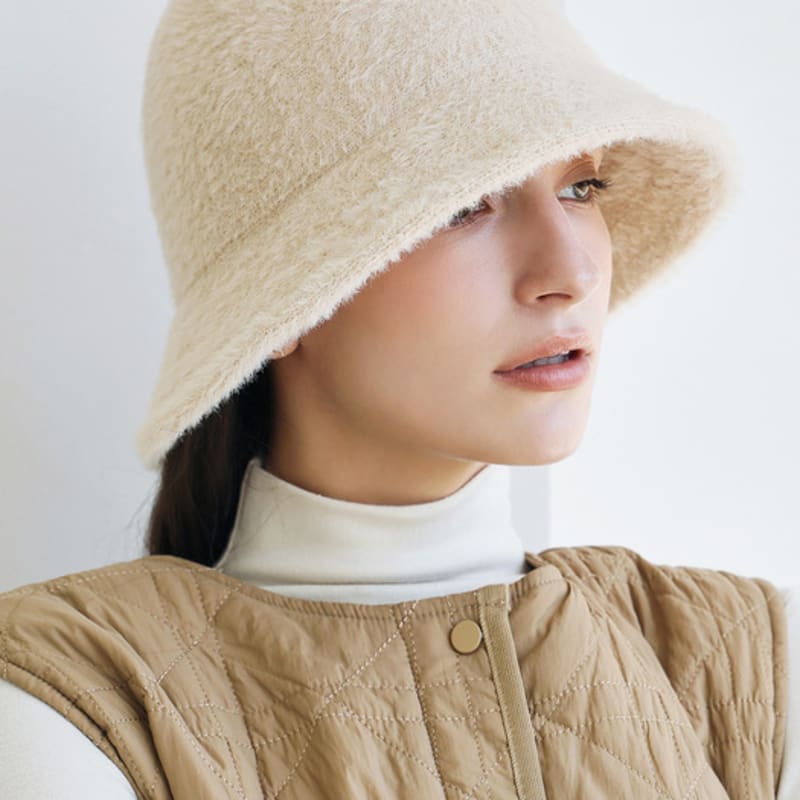 

JUARR Mink Knit Bucket Hat_5 Colors_JFFAC409M black