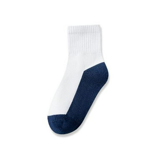 Autumn & Winter Children's White Cotton Sports Socks with Loose Top