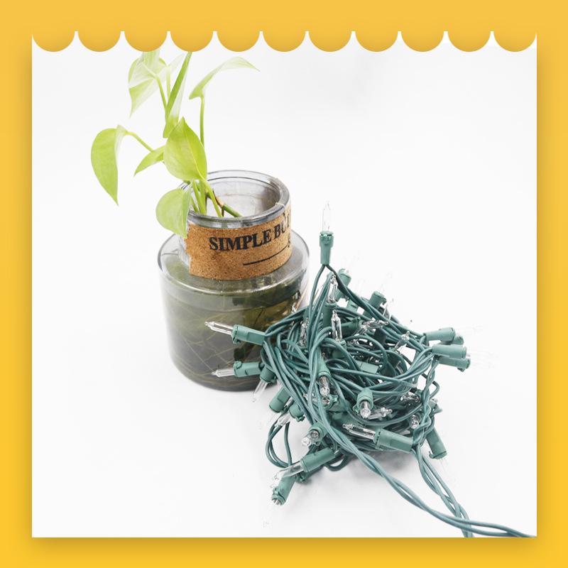 UL588 US Standard Outdoor Waterproof 100-Light Christmas String with Clear Tungsten Filament