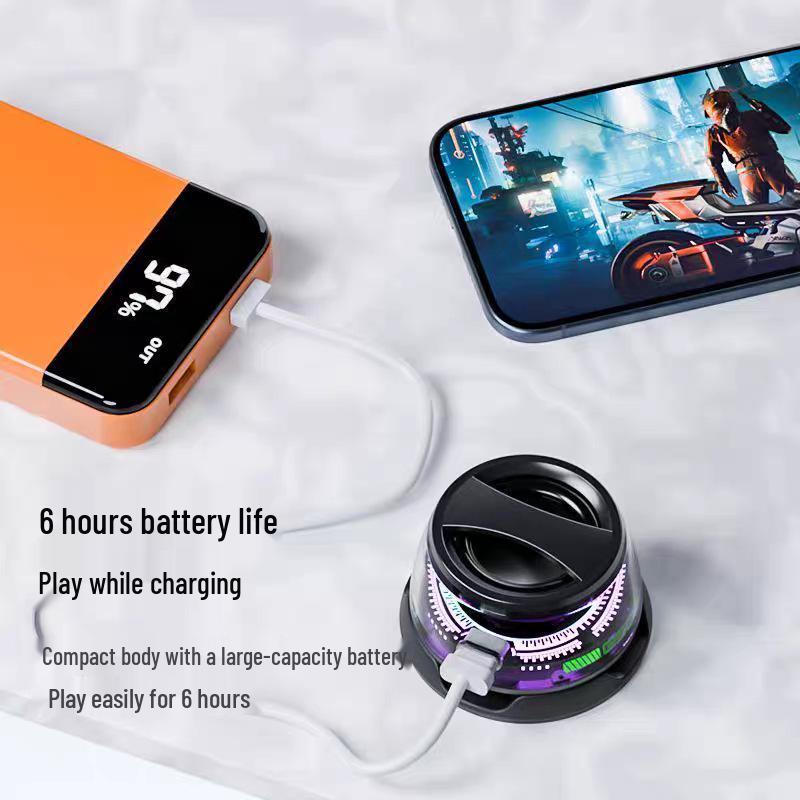 G200 Personalized Bluetooth Speaker: Compact Wireless Outdoor Speaker with Colorful Ambient Light and Powerful Subwoofer