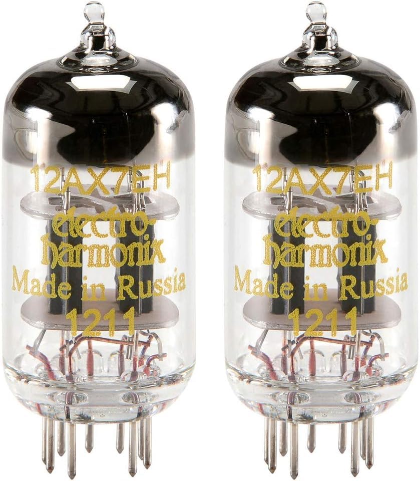 Electro-Harmonix 12AX7 Matched Pair – Pro-Qualified Powerful Sound for Improving the Sound Quality of Your Guitar Amp [Parallel Import]